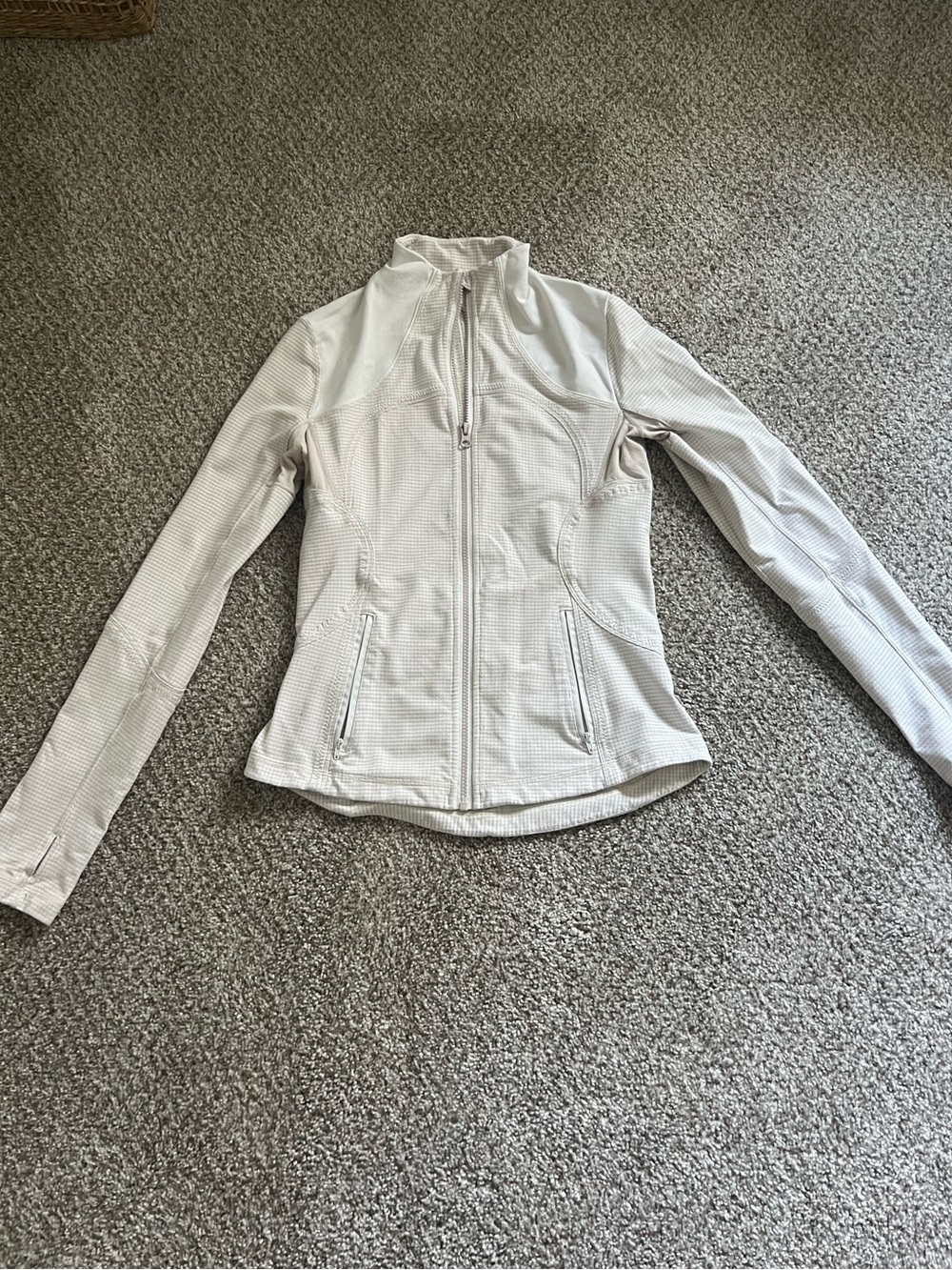 Light Cream Women's Zip-Front Active Jacket
